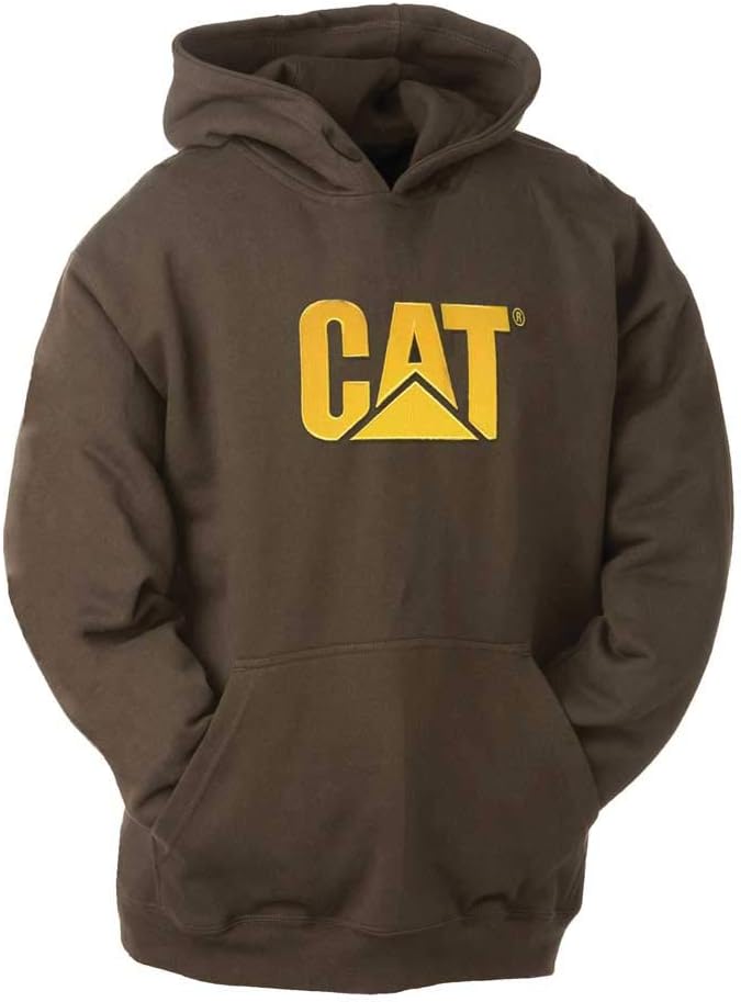 Caterpillar Men’s Trademark Hoodie | Embroidered CAT Logo, S3 Cord Management & Pouch Pocket