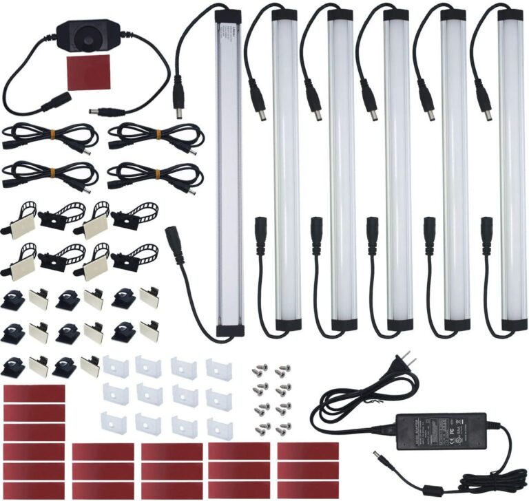 Litever Under Cabinet LED Lighting Kit: 6 Super Bright 12″ Bars, 2000 Lumen Daylight White for Kitchen Countertops