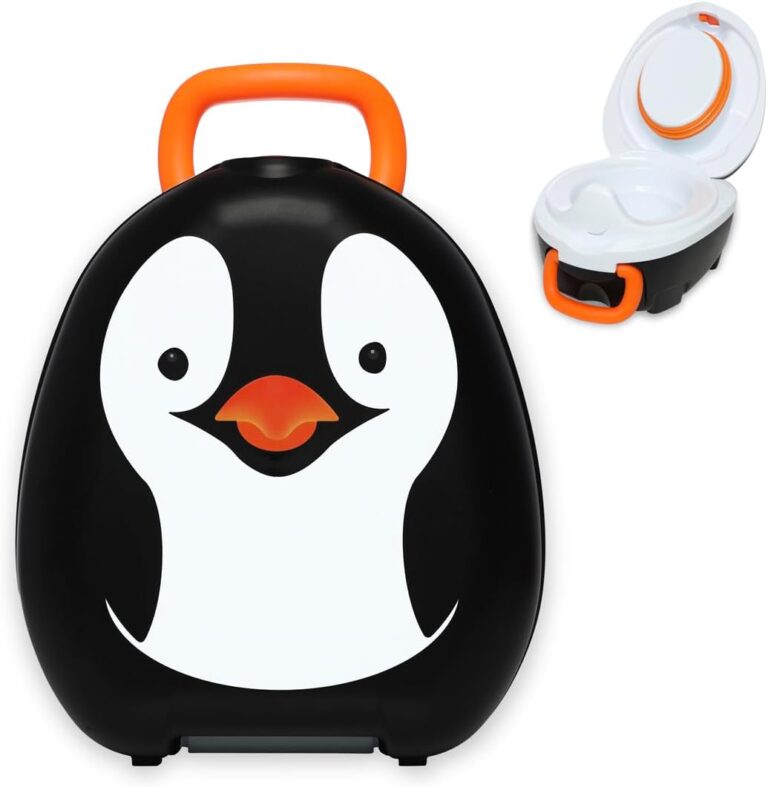 My Carry Potty – Penguin Travel Potty: Award-Winning Portable Toddler Toilet Seat for On-the-Go