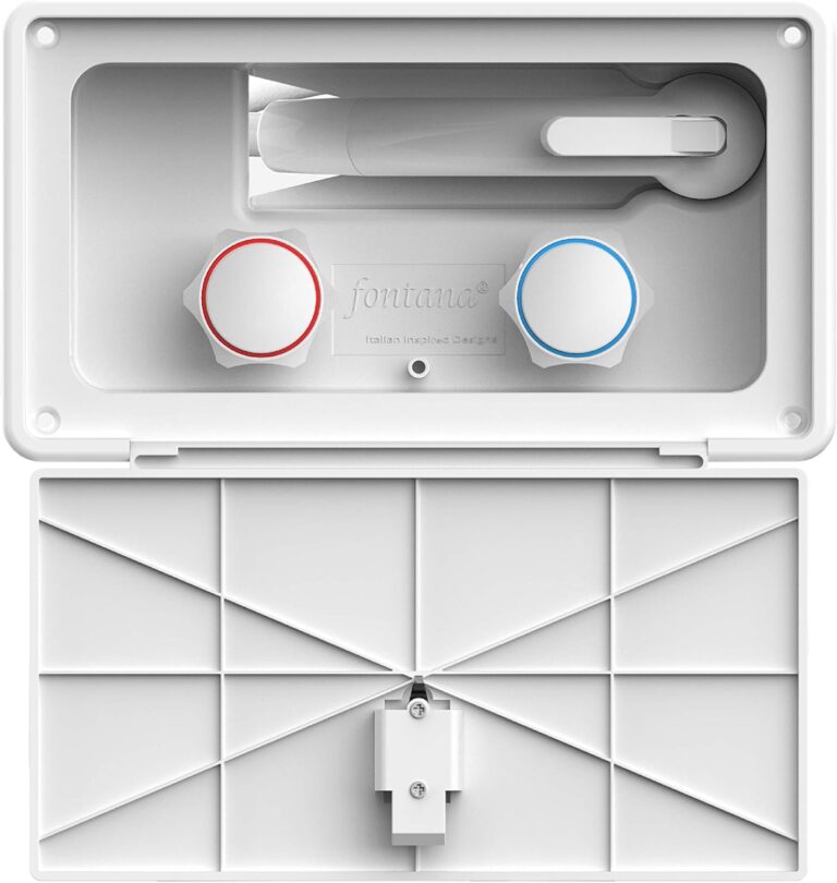 Manufacturers’ Select ITC Fontana RV Exterior Shower Kit (White w/Latching Door) | Outdoor Camping Shower