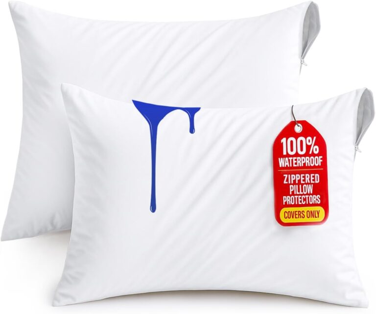 Utopia Bedding Waterproof Pillow Protectors (Set of 2, Toddler) – Dust Mite Proof, Ultra Soft Pillow Covers with Zipper