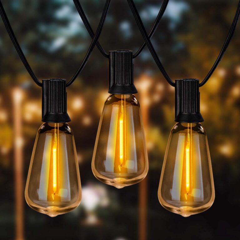 Spacenight 30ft Outdoor String Lights with 25+2 Spare LED Edison Bulbs | Dimmable, Shatterproof & Waterproof