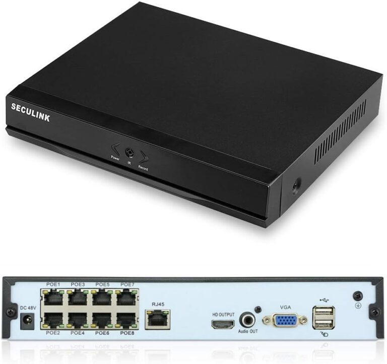 8-Channel 4K POE NVR Recorder with Cloud P2P Remote Access & Motion Alerts for 1080p to 8MP Cameras