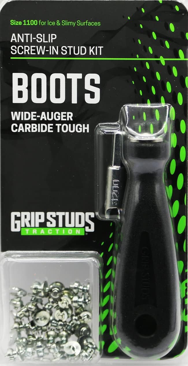 1100-1.9mm GRIPSTUDS Boot Studs: 28 Solid Tungsten Carbide Studs for Ultimate Traction on Ice