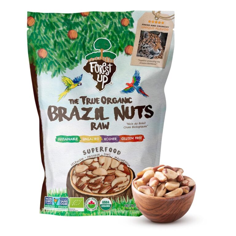 Raw & Unsalted Brazil Nuts, 2lbs | Organic, Kosher, Vegan, Gluten-Free | Rich in Selenium & Protein
