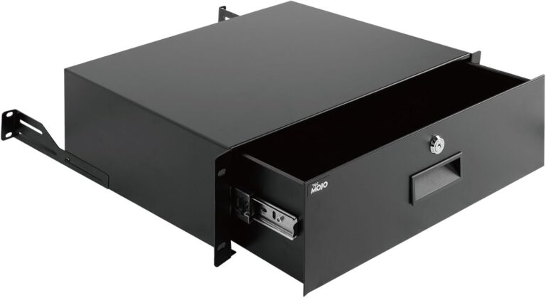 Tecmojo 3U Rack Drawer – 20kg Load Sliding Lockable Server Rack Drawer for 19in Network/AV Equipment & Cable Management