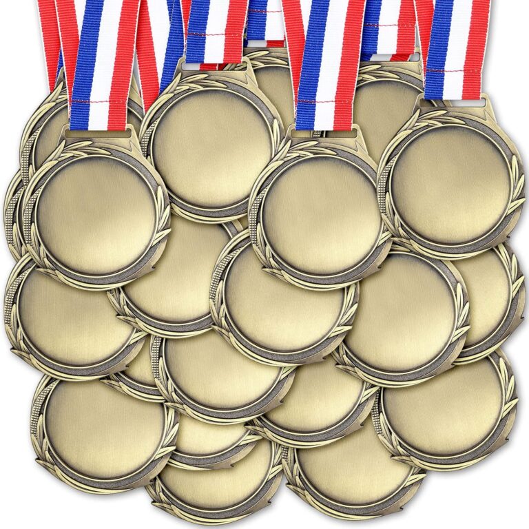 Sasylvia Blank Award Medals Kit: Create Custom Medals with Neck Ribbons for Sports, Parties & Trophies
