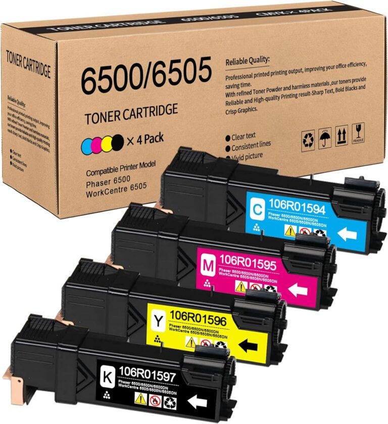 High Capacity 4-Color Toner Cartridge Set for Xerox Phaser 6500 & WorkCentre 6505 | 106R01597 106R01594 106R01595 106R01596
