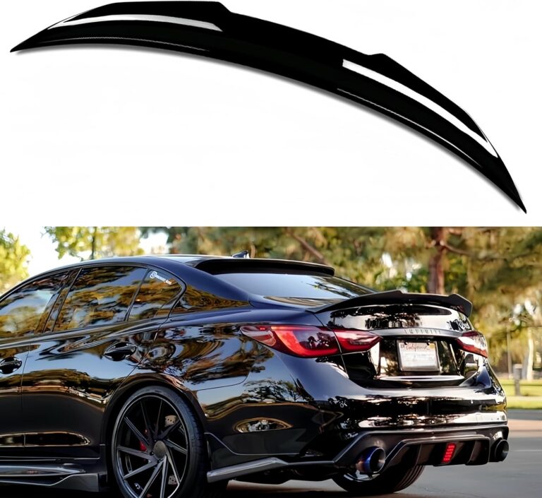 Glossy Black PSM Style Duckbill Spoiler for 2014-2024 Infiniti Q50 | High Kick Trunk Lip Wing