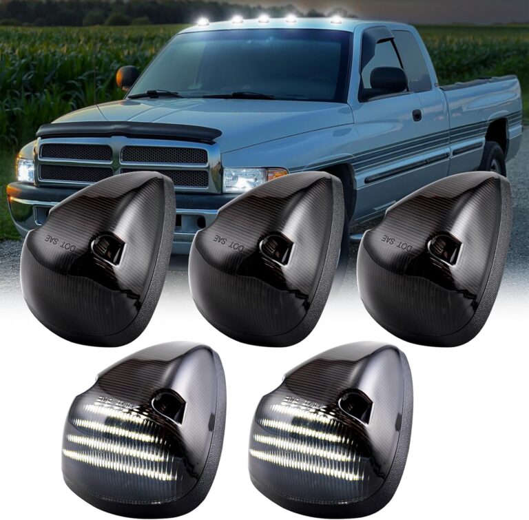 LED Cab Lights Replacement for 1994-1998 Ram 1500 2500 3500 – Smoked Top Roof Clearance Lights