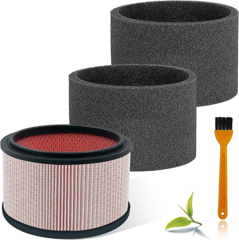 LVJUSEN VJFF Fine Dust Replacement Filter for Vacmaster VFB511B, VWMB508, VF408, VF409, VF410P – 1 Pack with 2 Foam Sleeves