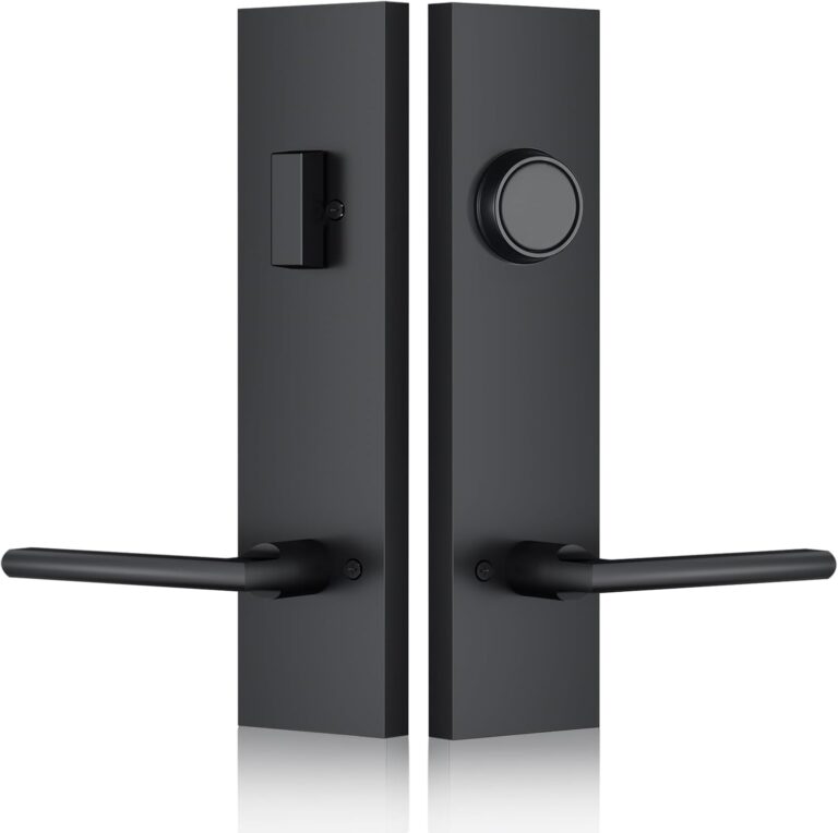Matte-Black Dummy Handle Set | Modern Minimalist Style for Non-Locking Doors | Perfect Pairing for Front Door Handles