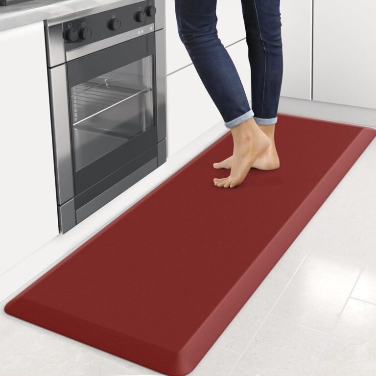 StepRite 4/5 Inch Thick Anti-Fatigue Kitchen Mat – Non-Slip, Water Resistant Floor Rug for Standing Desk, Office & Home